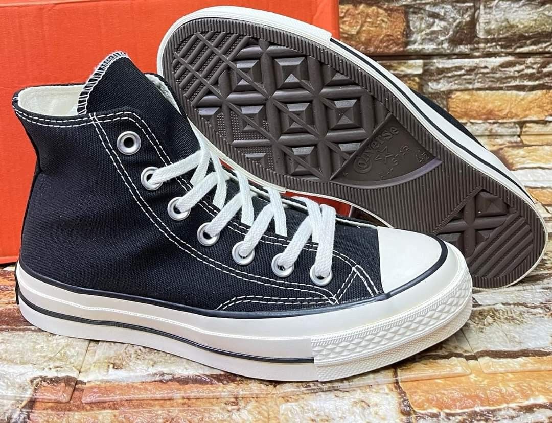Converse high cut (Category: Sneakers) located in Manila. Submitted by oemshoes__k (Listing ID 1227707006, Image 2). Description: 📌Available sizes:41-45 📌Inclusions: Paper bag and box 📌Payment first policy 📌Mode of payment:Gcash 📌Same day delivery within Metro Manila.