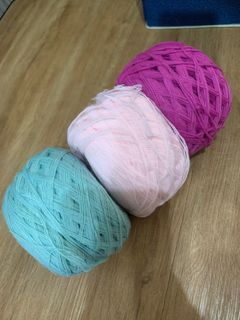 Crochet yarns fine cotton and indophil