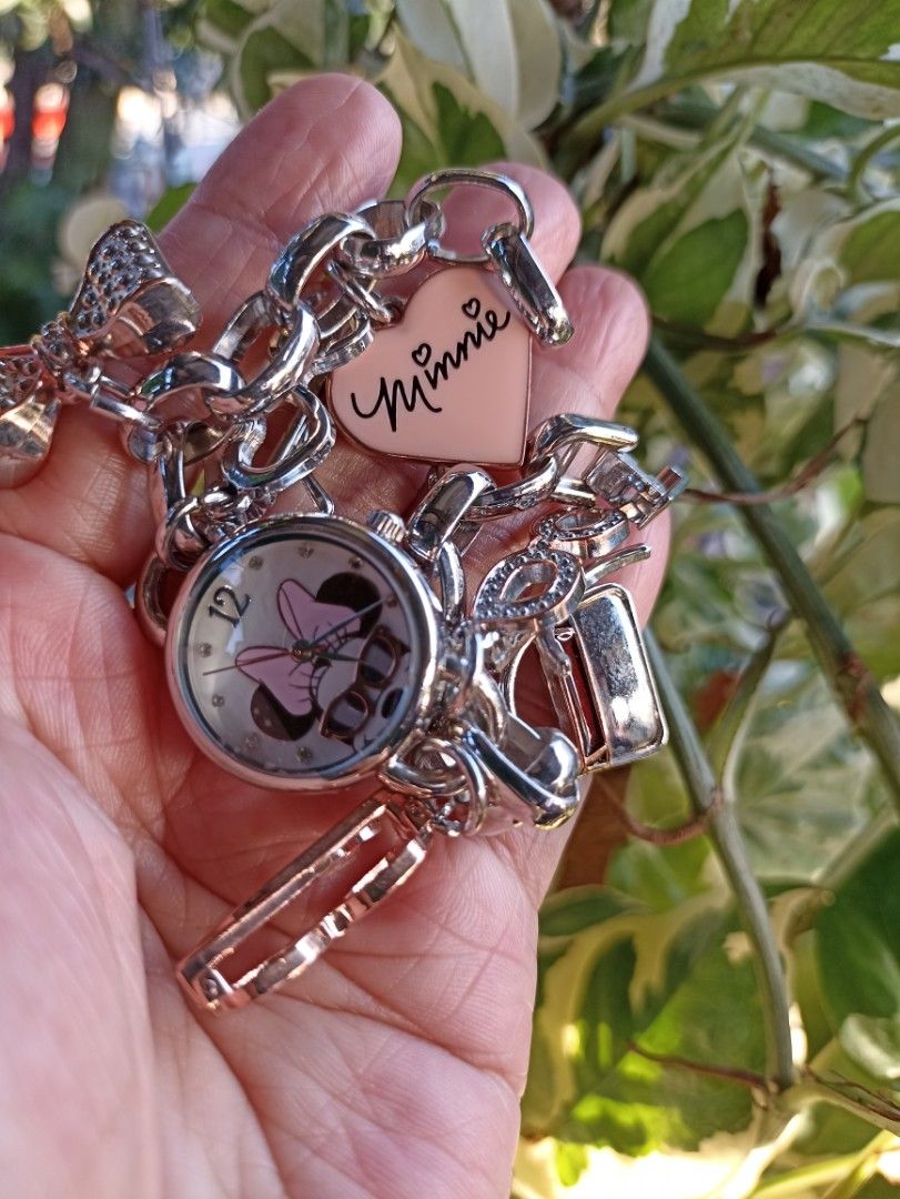 Mickey mouse online charm bracelet watch