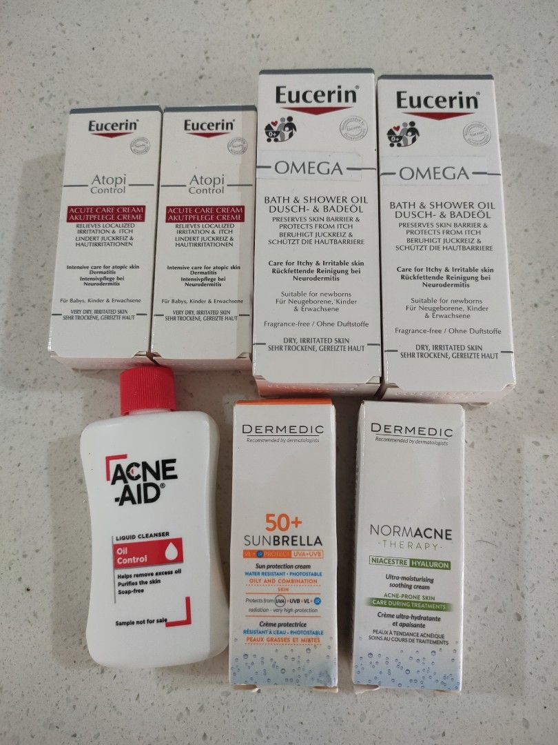 Eucerin samples, Beauty & Personal Care, Bath & Body, Bath on Carousell