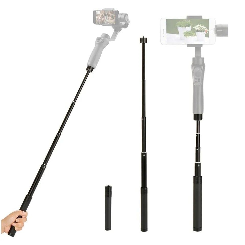 Extension Rod Pole Selfie Stick For Insta360, DJI Osmo Mobile 5 4 3. Gimbal Camera FeiYu Zhiyun Smooth Moza Mini isteady Accessories62863089705603112
