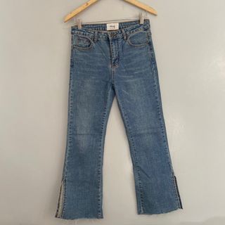 Flare Denim Pants wit slit for Women Preloved