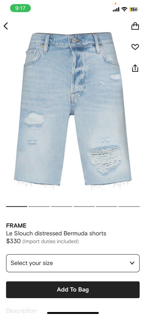 Frame denim bermuda shorts discount