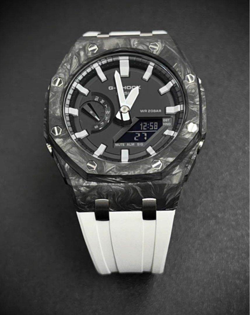 G Shock special custom black carbon fiber quality case ga2100