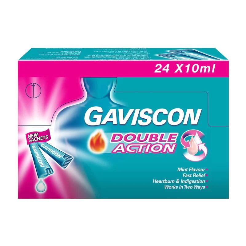 Gaviscon Liquid Sachets Double Action ( 10ml x 24pk ) Exp09/2024