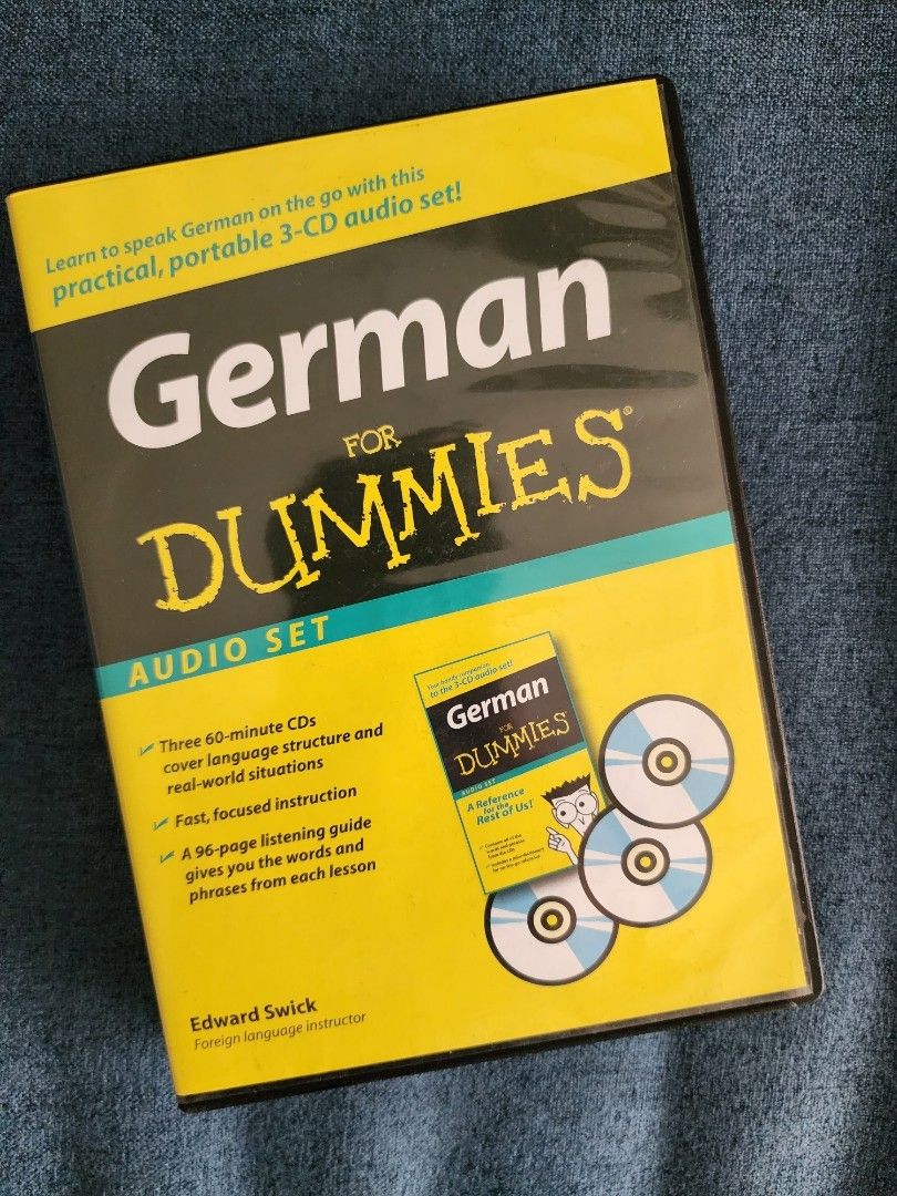German for Dummies 3CD with listening guide, Everything Else on Carousell