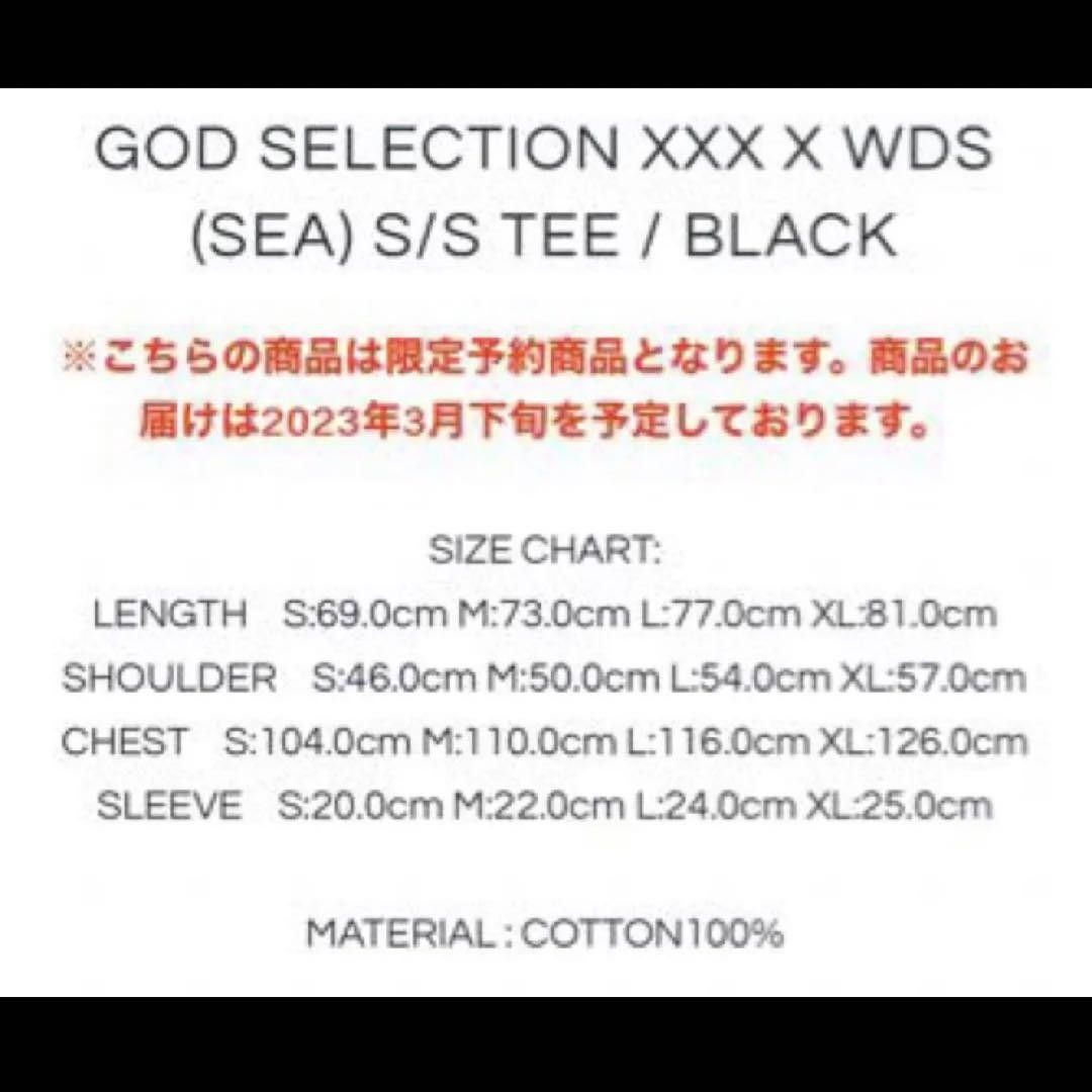 God Selection XXX x WDS WIND AND SEA S/S Tee / BLACK - XL, 男裝