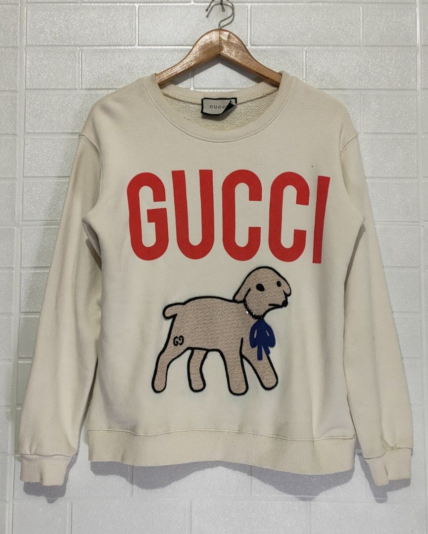 GUCCI Lamb Sweatshirts Barang Mewah Pakaian di Carousell