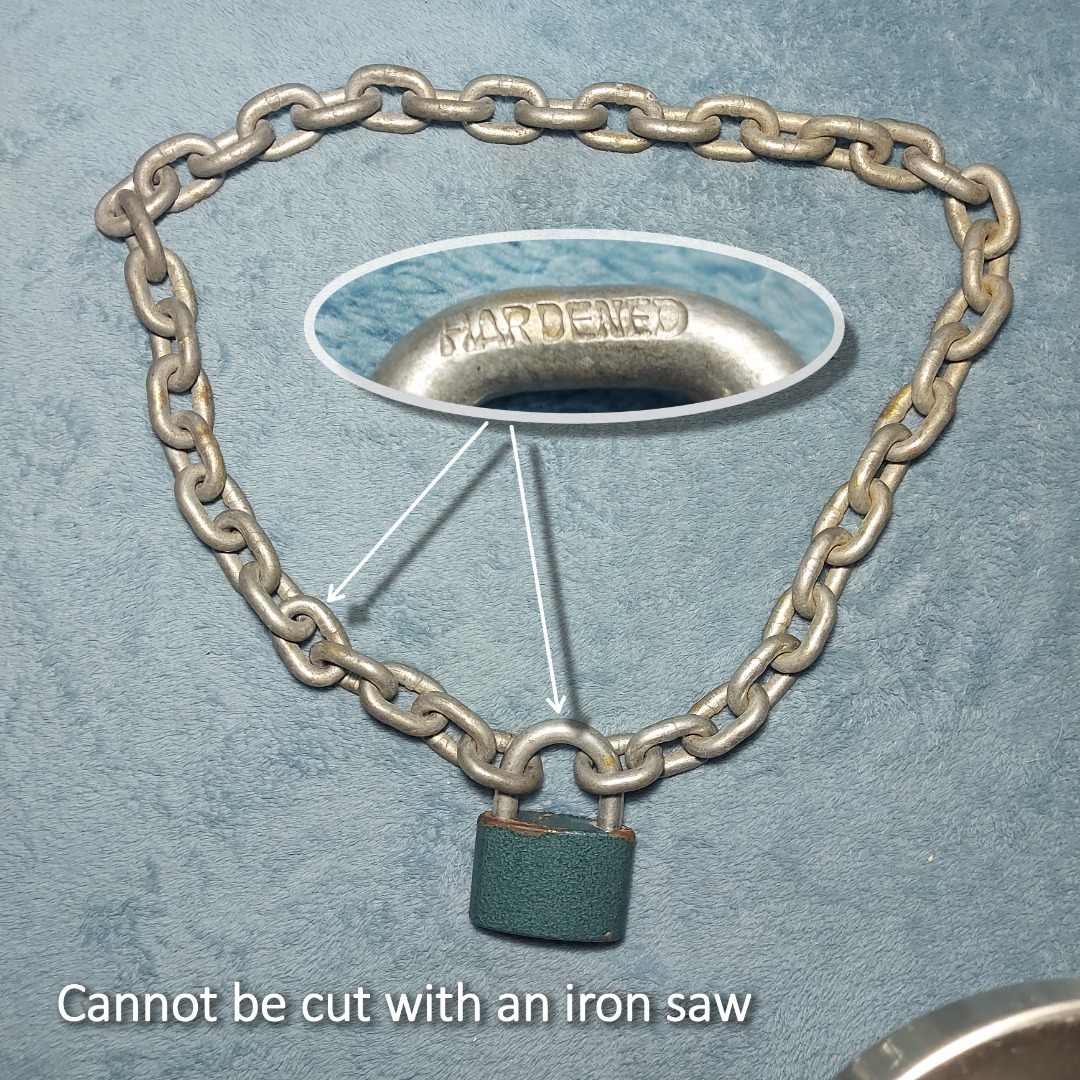Hardened High Security Padlock & Chain good for ex. for motorcycle ...