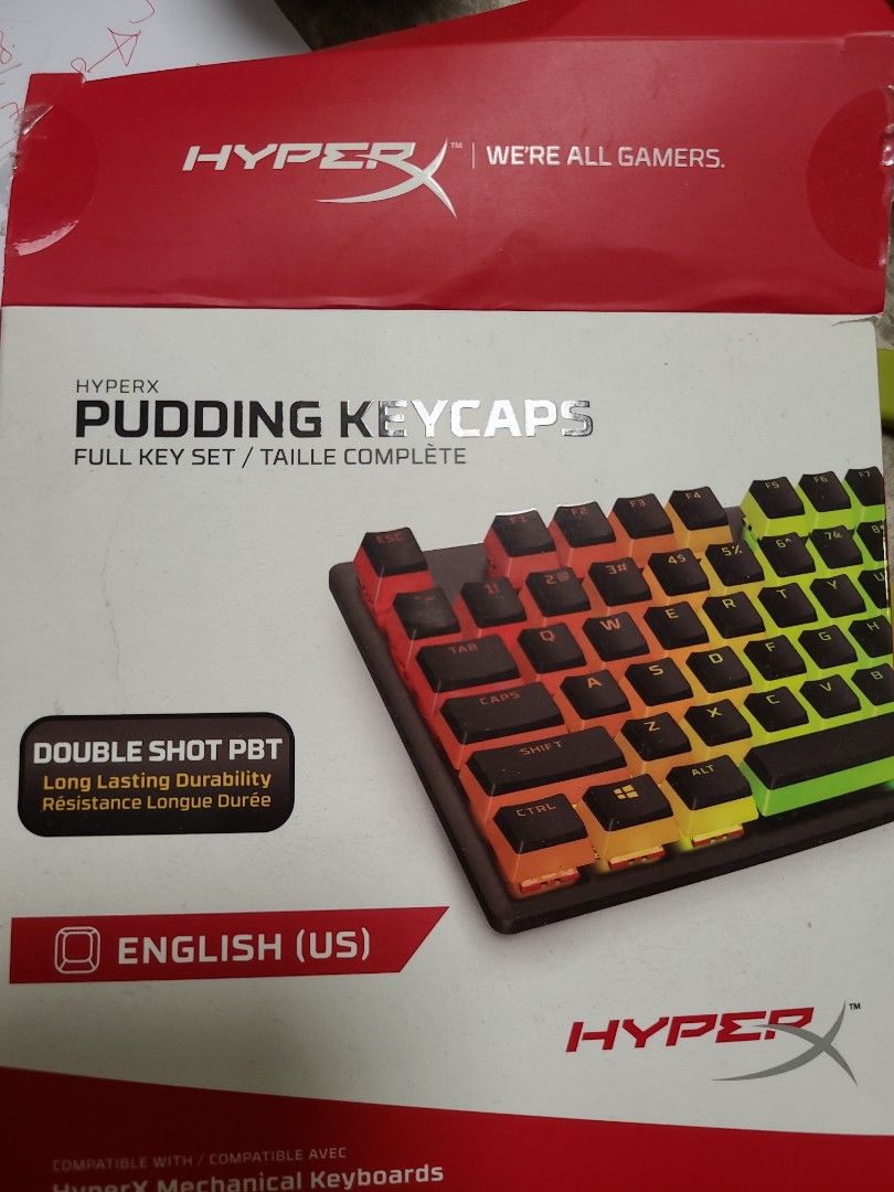 HyperX Pudding Keycaps + Bottom Keys, 電腦＆科技, 電腦周邊及配件