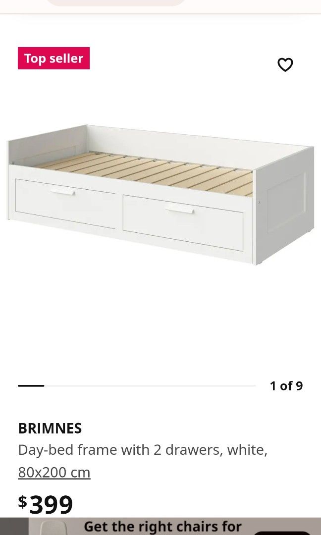 Ikea brimnes daybed, Furniture & Home Living, Furniture, Bed Frames