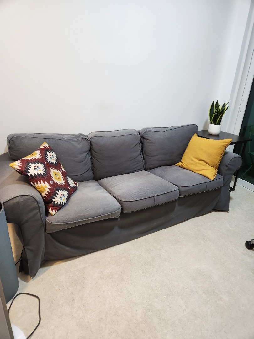 IKEA coach Ektorp 3 seater couch, Furniture & Home Living, Furniture