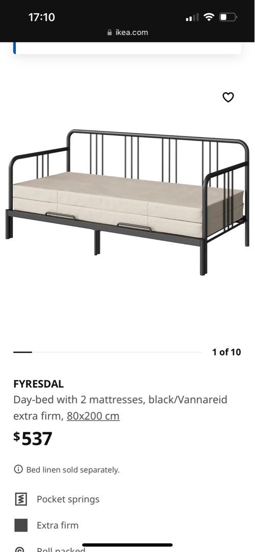 Ikea Fyresdal Daybed, Furniture & Home Living, Furniture, Bed Frames