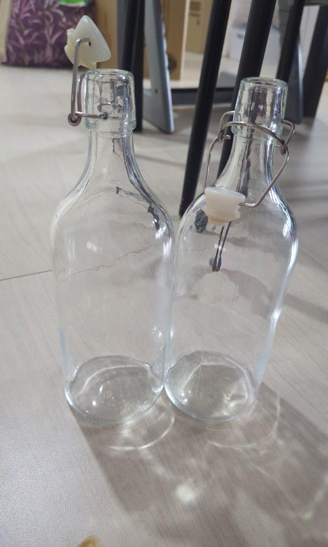 Ikea Glass Bottles, Furniture & Home Living, Kitchenware & Tableware