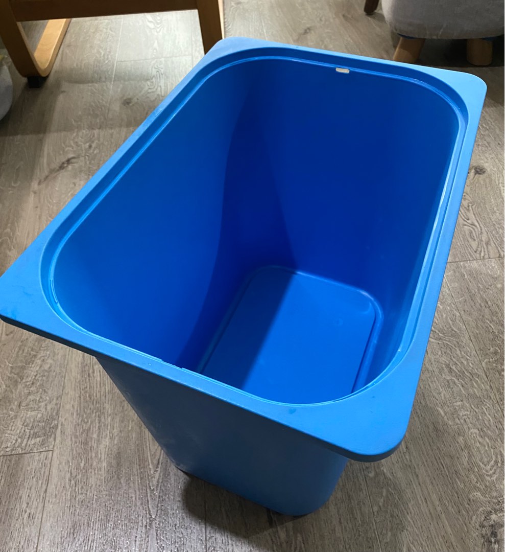 Ikea TROFAST Storage box, blue 42x30x36 cm, Furniture & Home Living