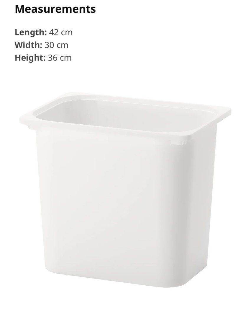 Ikea TROFAST Storage box, blue 42x30x36 cm, Furniture & Home Living