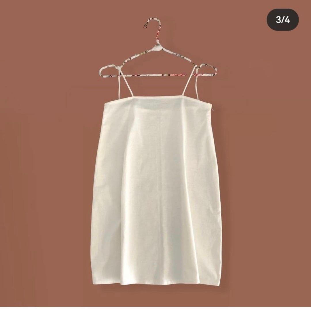 Katerina dress in white (Category: Dresses) located in Cavite. Submitted by tiny_abee (Listing ID 1227613988, Image 2). Description: size is medium used for only few hours, almost new tie knot strap fabric is very nice last price posted location: commonwealth QC shopee checkout.