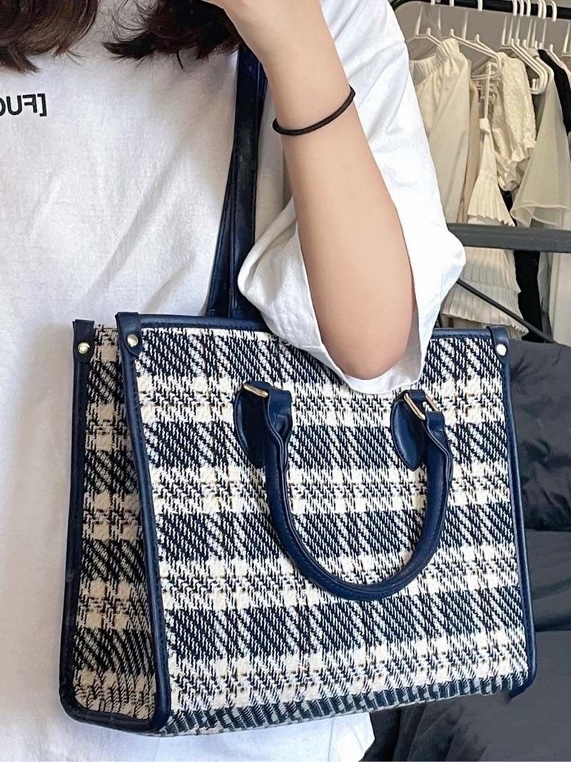 Checkered side hotsell bag