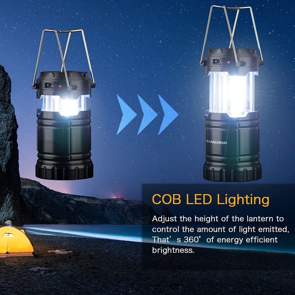 LED Solar Lithium battery plug charging COB LED Camping Lantern