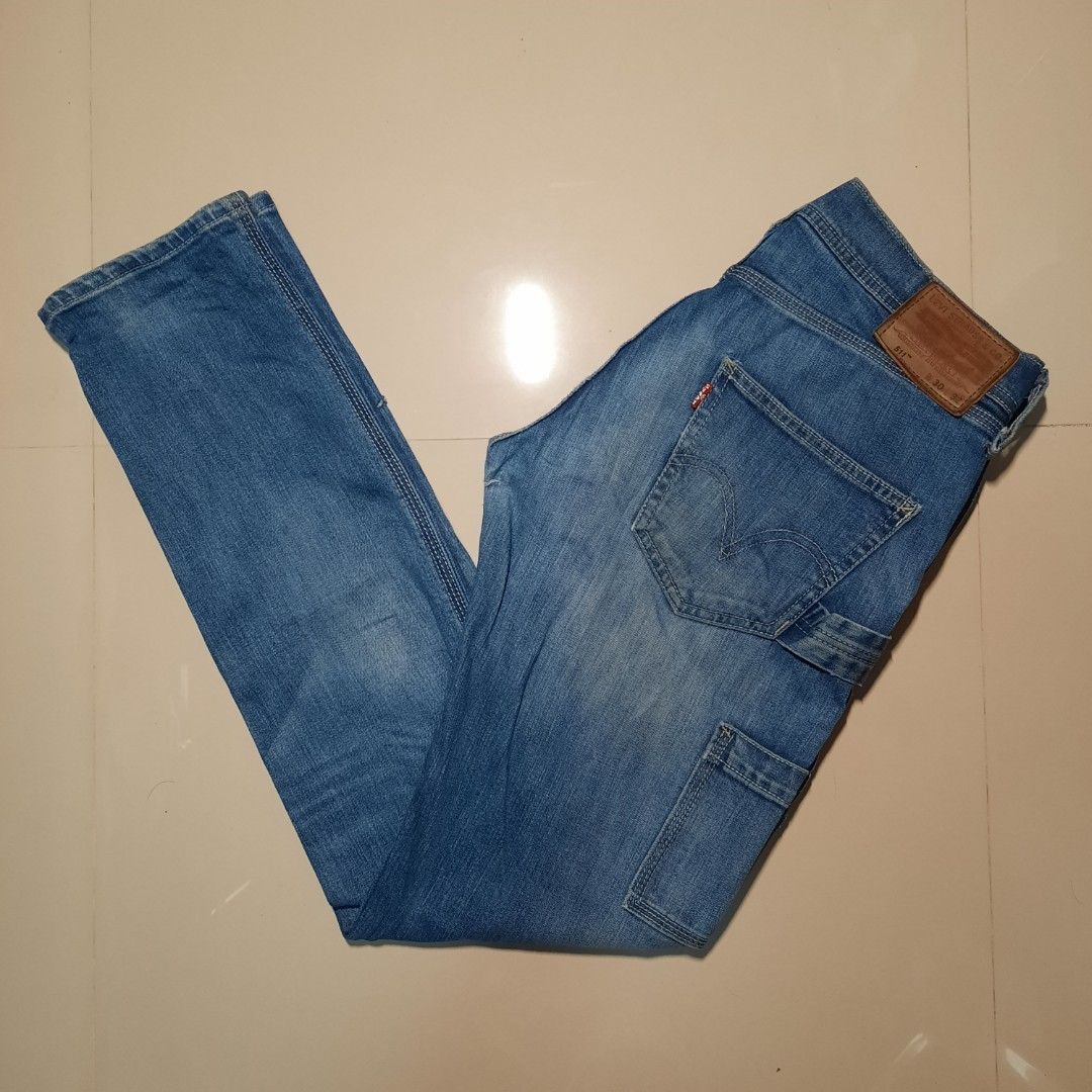 Levis 511 Slim Fit Men Carpenter Jeans W30 L32 Men s Fashion Bottoms Jeans on Carousell