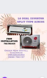 LG DUAL INVERTER SPLIT TYPE AIRCON BRAND NEW SEALED WITH FREE INSTALLATION