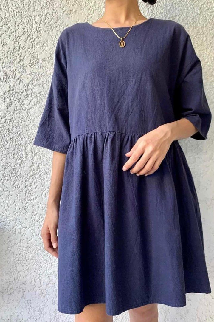Linen Baby Doll dress, Women's Fashion, Dresses & Sets, Dresses on
