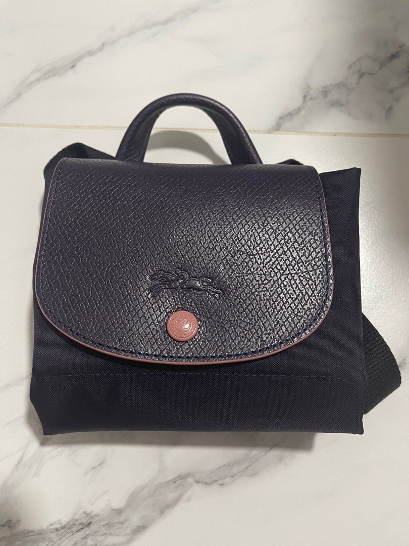Purple longchamp backpack clearance