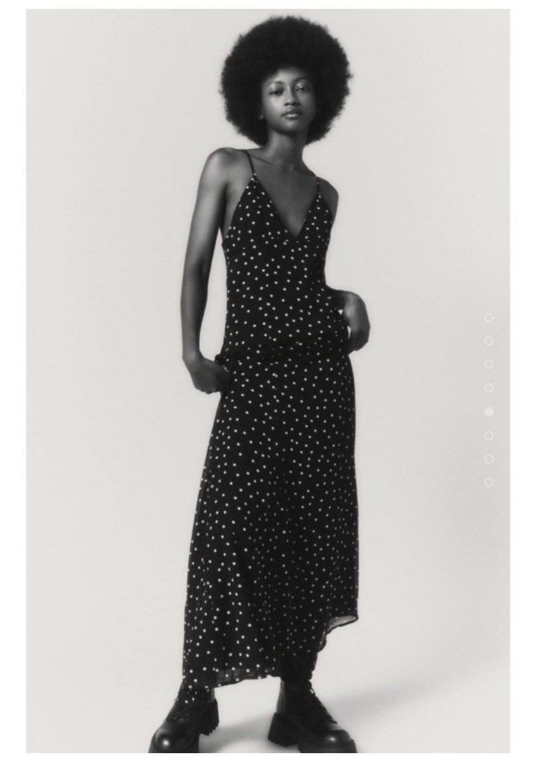 Zara polka deals dot dress midi