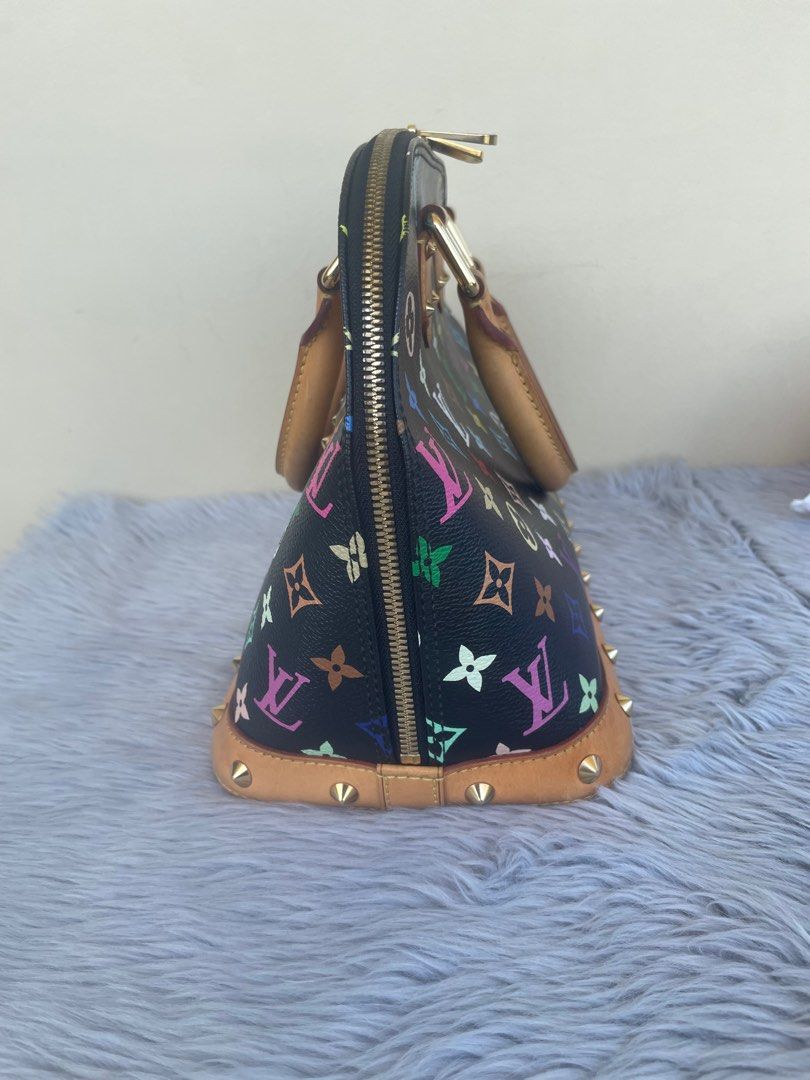 Louis vuitton alma pm multicolor with entrupy certificate of