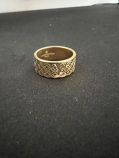 Louis Vuitton Engraved Gold Ring