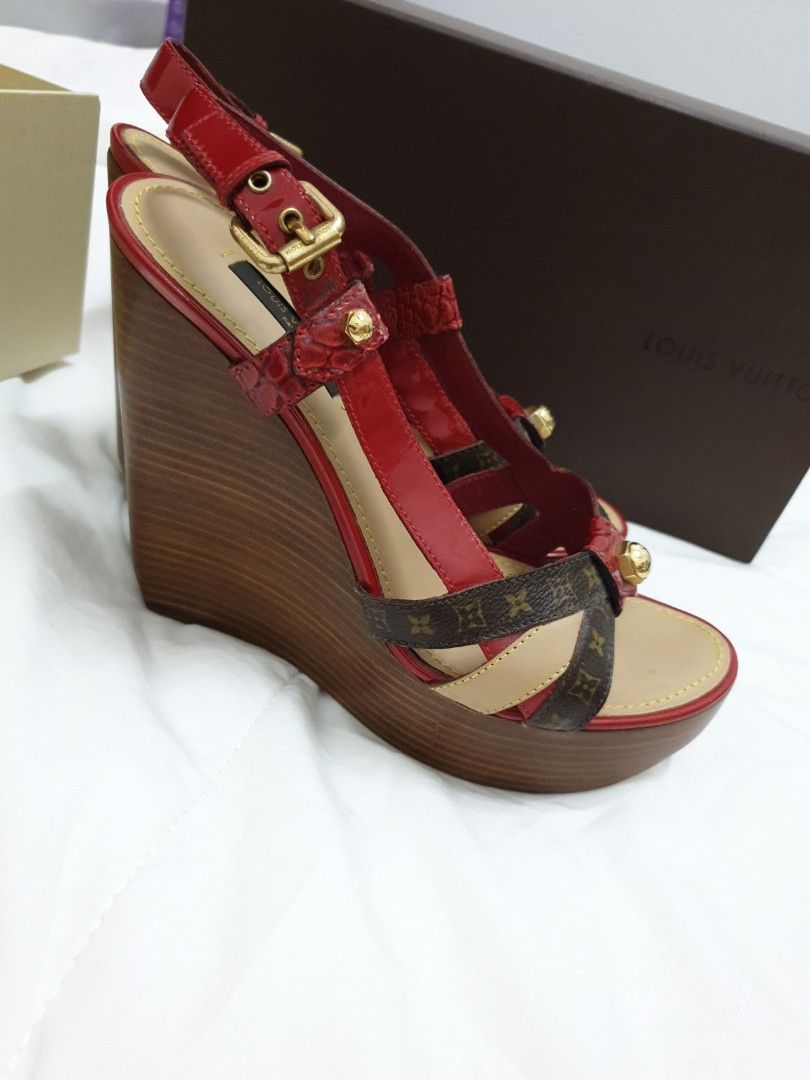 Louis Vuitton Wedges Women s Fashion Footwear Heels on Carousell