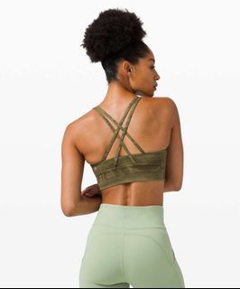 Lululemon (10) Energy Bra Long Line Ice Dye
Ice Wash Moss Green