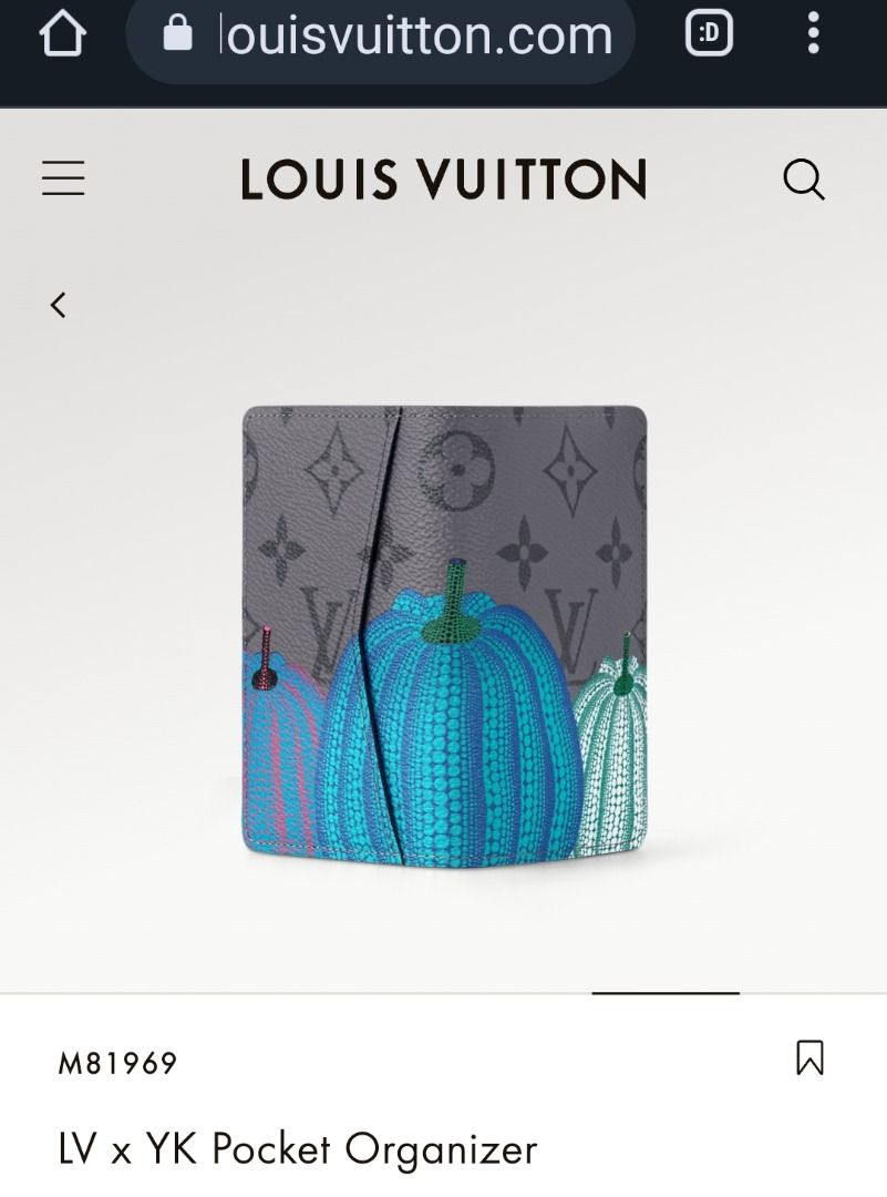 Louis Vuitton LV x YK Pocket Organizer Pumpkin Print