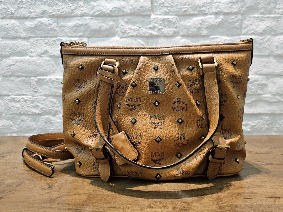 MCM Cognac Visetos Bag
