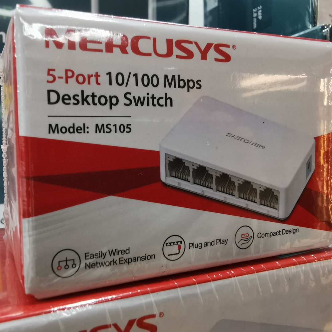 Mercusys MS105 5-port Ethernet 10/100 Switch, Computers & Tech, Parts ...