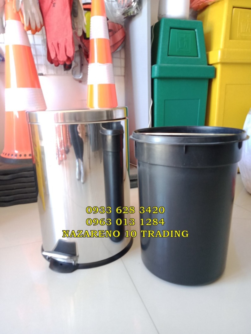 Metal Pedal Stainless Steel Trash Bin/Waste Bin/Garbage Can on Carousell