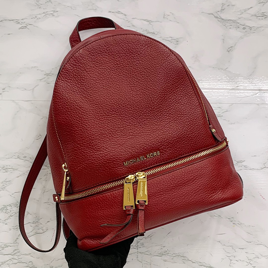 MICHAEL KORS MAROON BACKPACK 237008129 Women s Fashion Bags Wallets Backpacks on Carousell