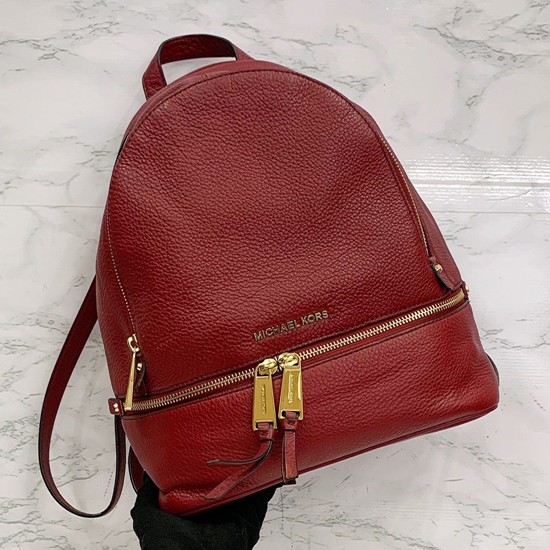Michael kors backpack maroon cheap