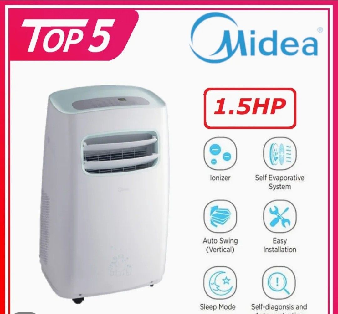 Midea Portable Air Conditioner, TV & Home Appliances, Air Conditioners