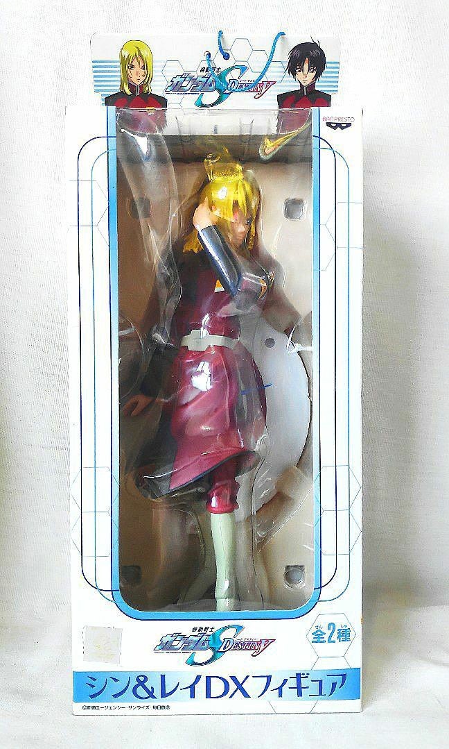 MOBILE SUIT GUNDAM SEE DESTINY MS PILOT LEGEND: REY ZA BURREL - SHINN & REY DX FIGURE - (BANPRESTO) (Category: Figurines & Statues) located in Cebu City. Submitted by silentmerch21 (Listing ID 1224562691, Image 1). Description: BANPRESTO (Authentic/Legit) ------------------------------------------- Product Info/Details ------------------------------------------- *Anime Reference: - Mobile Suit Gundam Seed Destiny *Anime Character: Rey Za Burrel *