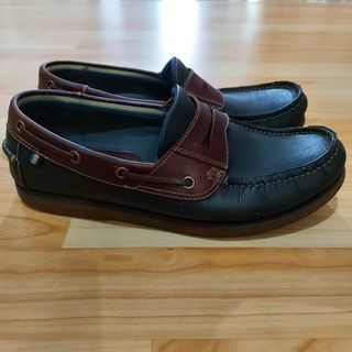 M&S / Mark and Spencer / Slip On Kulit Pria / SlipOn Leather Cowok / Sepatu Formal / Sepatu Santai model Sperry S Perry / Model Timberland / Preloved Sepatu Pria