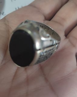 Native American sterling silver onyx ring