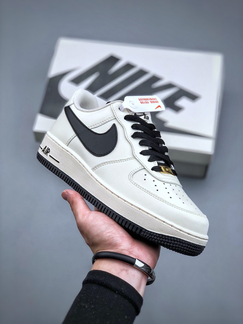 Nike Air Force 1 Low Black Swoosh Women s Fashion Footwear