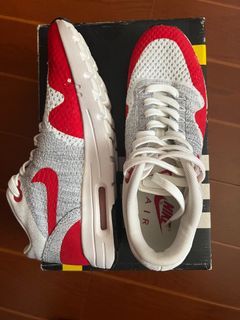 NIKE Air Max 1 Ultra Flyknit “white university red”