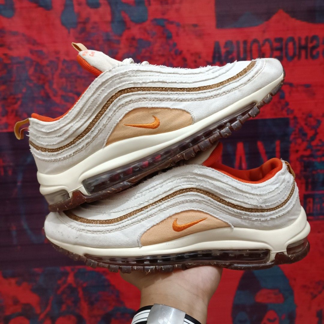 Nike Air Max 97 Coconut Milk Cork, Fesyen Pria, Sepatu , Sneakers di Carousell