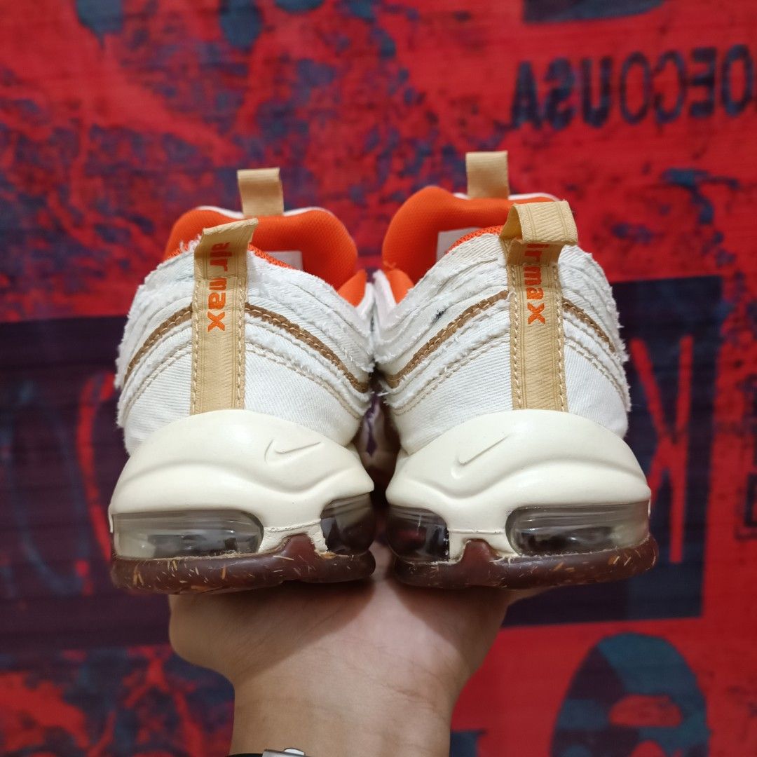 Nike Air Max 97 Coconut Milk Cork, Fesyen Pria, Sepatu , Sneakers di Carousell