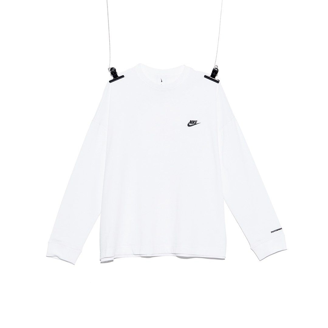 Nike Peaceminusone Long Sleeve Tee White, Men's Fashion, Tops
