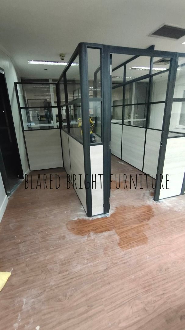 Office Furniture Partition Cubicles Workstation . Half Glass Half