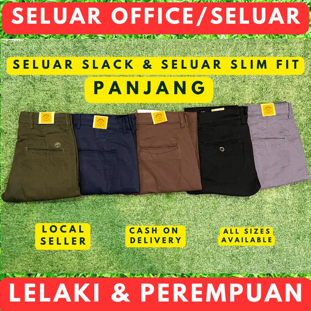 Seluar slack lelaki slim fit sales