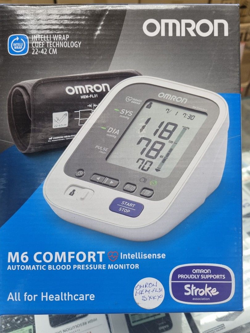 OMRON M6 AUTOMATIC BLOOD PRESSURE MONITOR, Health & Nutrition, Health